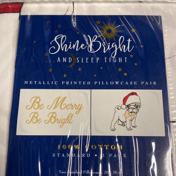 Christmas French bulldog frenchie pillow cases 2 pack standard size - Picture 5 of 5